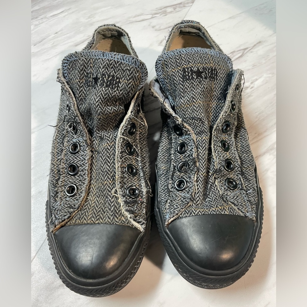 CONVERSE ALL STAR Men’s sz6 US Patent Pending woven/tweed rare, no lace shoes